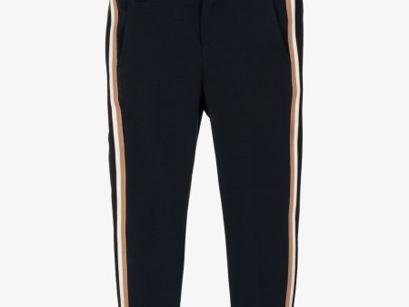 Boys Navy Stripes Trousers Supply