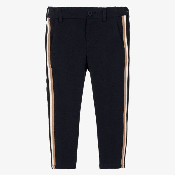 Boys Navy Stripes Trousers Supply