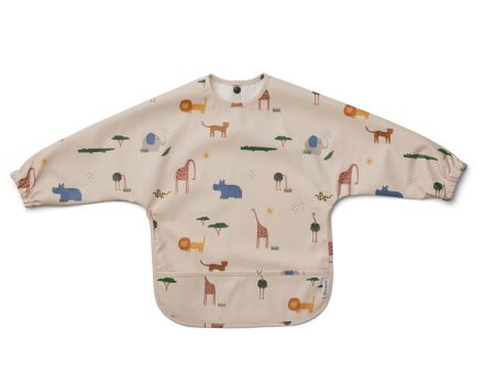 Baby Boys & Girls Beige Printed Cape Bib Online now