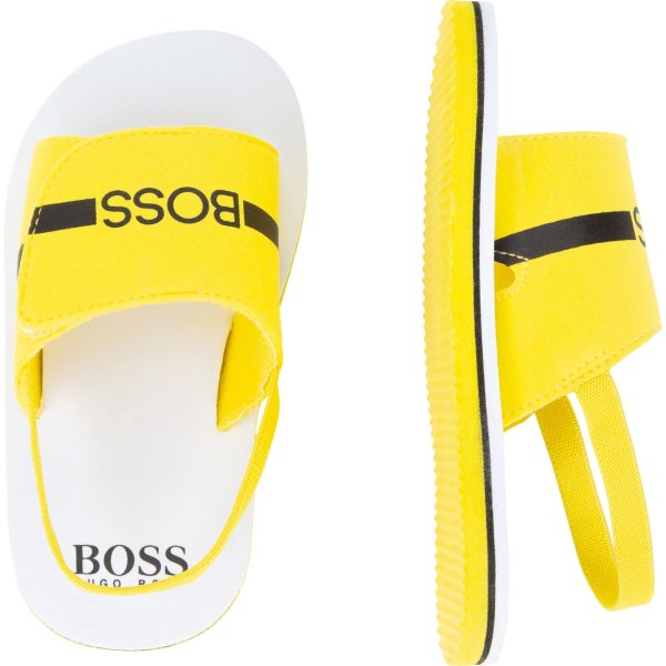 Boys & Girls Yellow Logo Sandals Cheap