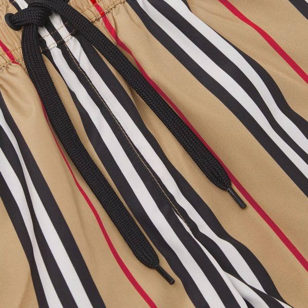 Boys Beige Stripes Swim Shorts Online