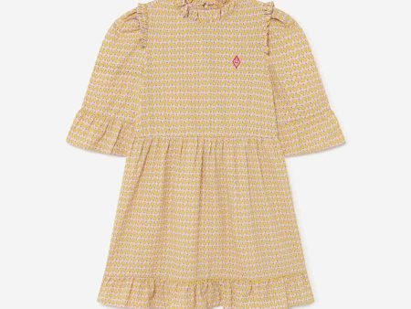 Girls Yellow Check Dress Discount