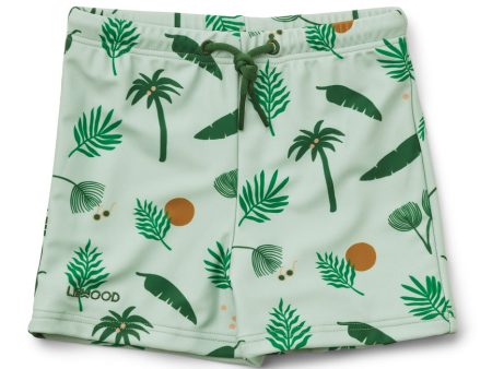 Boys & Girls Green Printed Swim Shorts on Sale