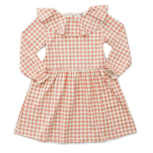 Girls Red Check Cotton Dress Sale