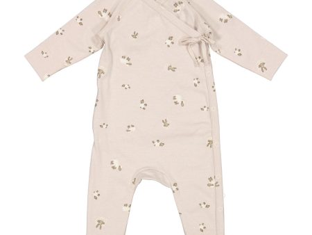 Baby Boys & Girls Beige Printed Babysuit Sale