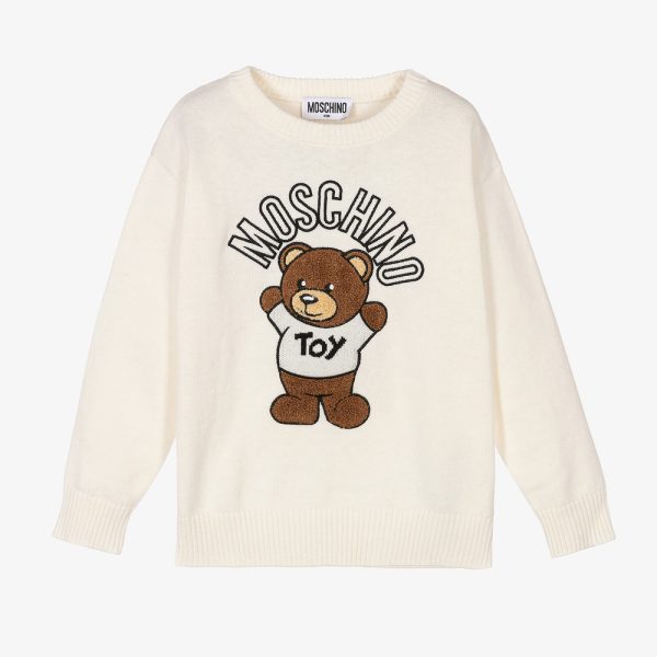 Boys & Girls White Bear Sweater on Sale