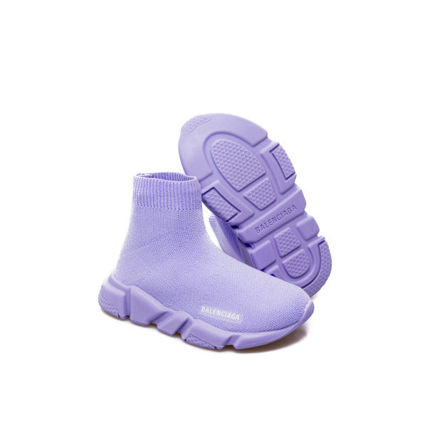 Boys & Girls Purple Logo Trainers For Cheap