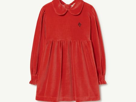 Girls Red Velvet Dress Online now