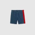 Baby Boys & Girls Blue Logo Denim Shorts Cheap