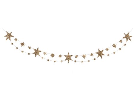 Eco Glitter Stars Garland For Sale