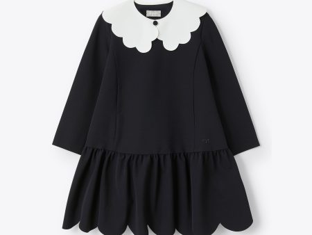 Girls Black Detachable Collar Dress For Sale