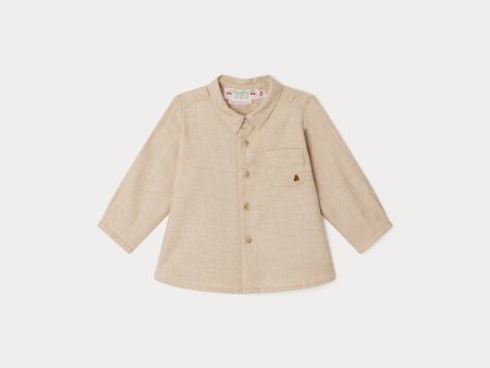 Baby Boys & Girls Beige Cotton Shirt Online