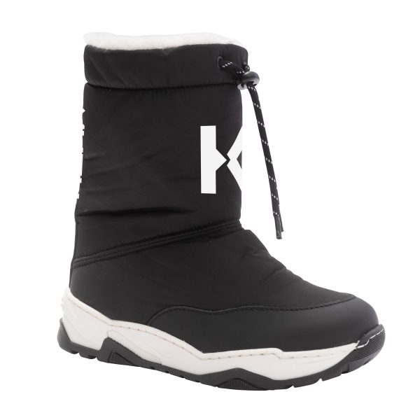 Boys Black Logo Boots For Cheap