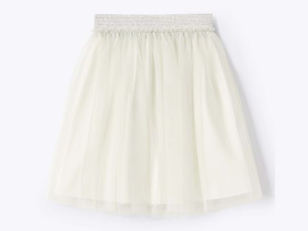 Girls White Yarn Skirt Online Sale