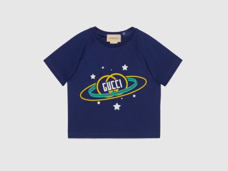 Baby Boys & Girls Blue Logo Cotton T-Shirt Sale