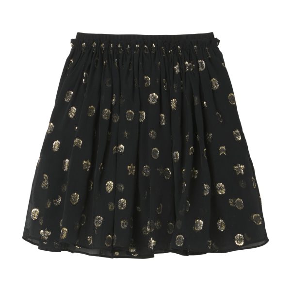 Girls Black Silk Skirt Online