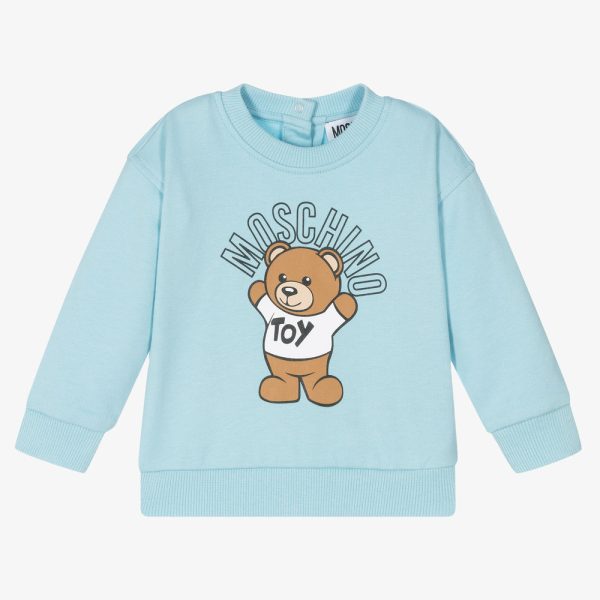 Baby Boys & Girls Blue Cotton Sweatshirt For Cheap