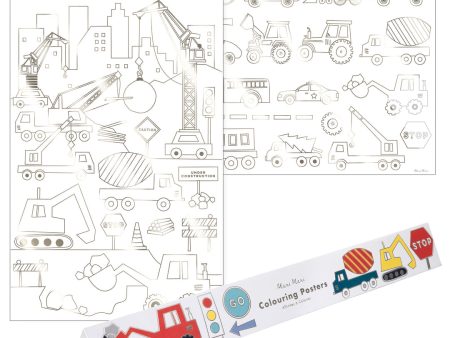 Construction Coloring Posters (2 Pack) Discount