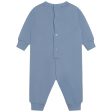 Baby Boys Blue Printed Cotton Babysuit Sale