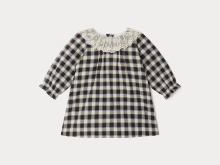 Baby Girls Black Check Dress Supply