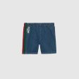 Baby Boys & Girls Blue Logo Denim Shorts Cheap