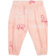 Baby Girls Pink Printed Trousers For Discount