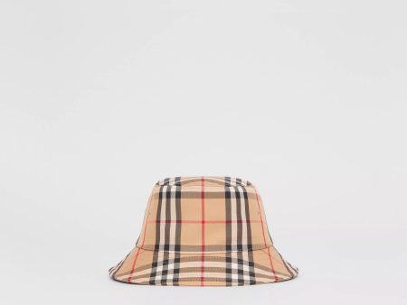 Baby Boys & Girls Beige Check Hat Cheap