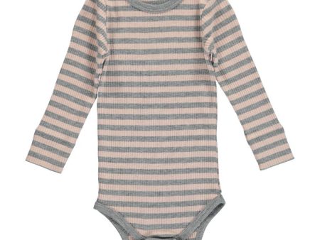 Baby Boys & Girls Grey Stripes Babysuit on Sale