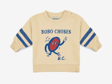 Baby Boys & Girls Beige Logo Cotton Sweatshirt Sale