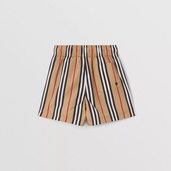 Boys Beige Stripes Swim Shorts Online