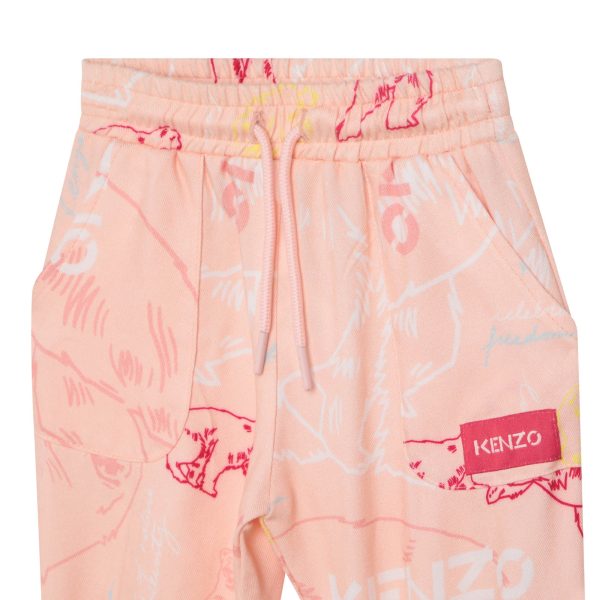 Baby Girls Pink Printed Trousers For Discount