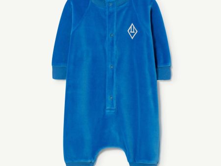 Baby Boys & Girls Blue Velvet Babysuit Sale