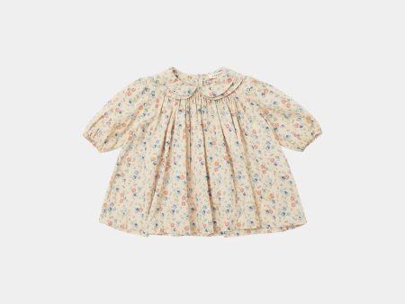 Baby Girls Beige Floral Dress Hot on Sale