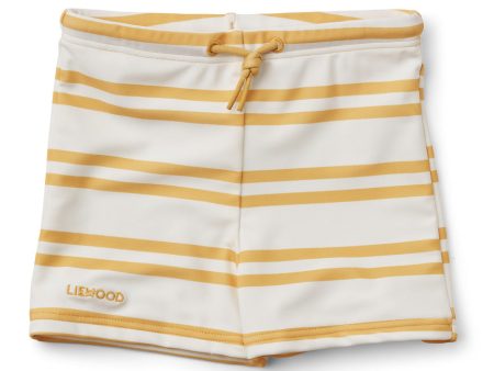 Boys & Girls Yellow Stripes Swim Shorts Online