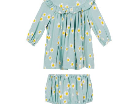 Baby Girls Blue Flowers Dress Set Online now