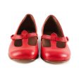 Boys & Girls Red Leather Sandals Discount