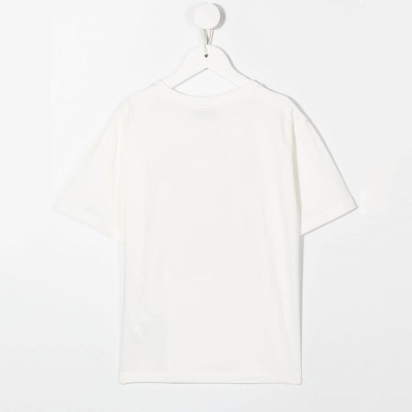 Boys & Girls White Printed Cotton T-Shirt Supply