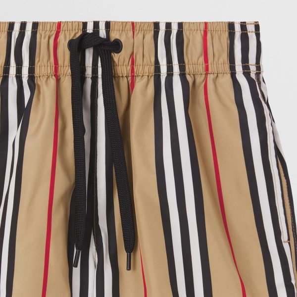 Boys Beige Stripes Swim Shorts Online