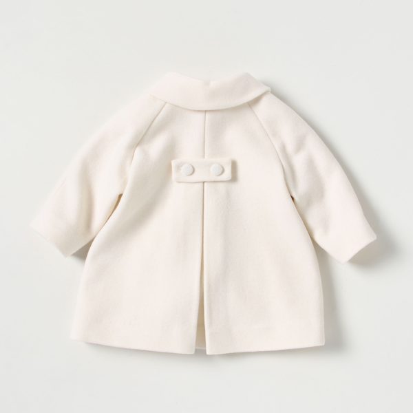 Baby Girls White Wool Coat For Discount