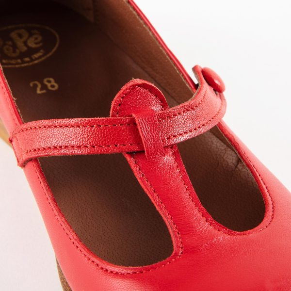 Boys & Girls Red Leather Sandals Discount