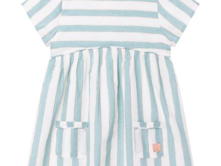 Baby Girls Blue Stripe Dress Hot on Sale