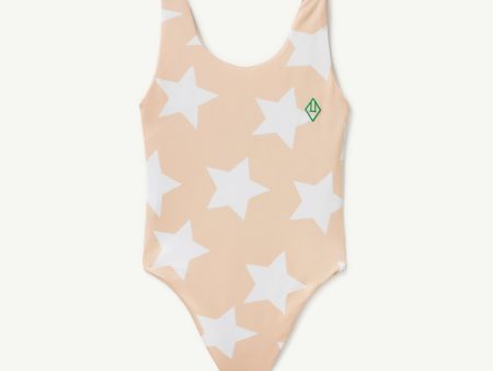 Girls Beige stars Swimsuit Discount