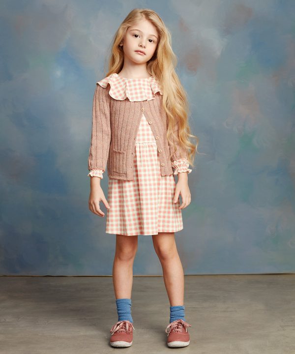 Girls Red Check Cotton Dress Sale