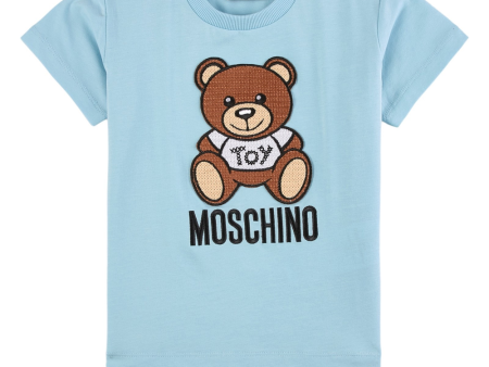 Baby Boys & Girls Blue Bear Cotton T-Shirt Sale