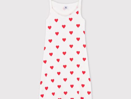 Girls White Heart Dress Hot on Sale