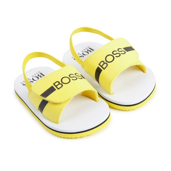 Boys & Girls Yellow Logo Sandals Cheap