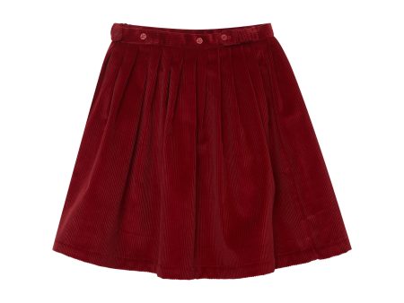 Girls Red Corduroy Skirt For Cheap