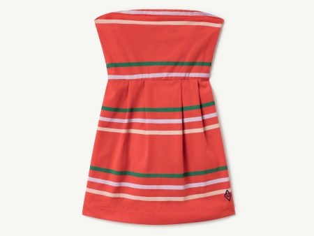 Girls Red Stripes Dress Online