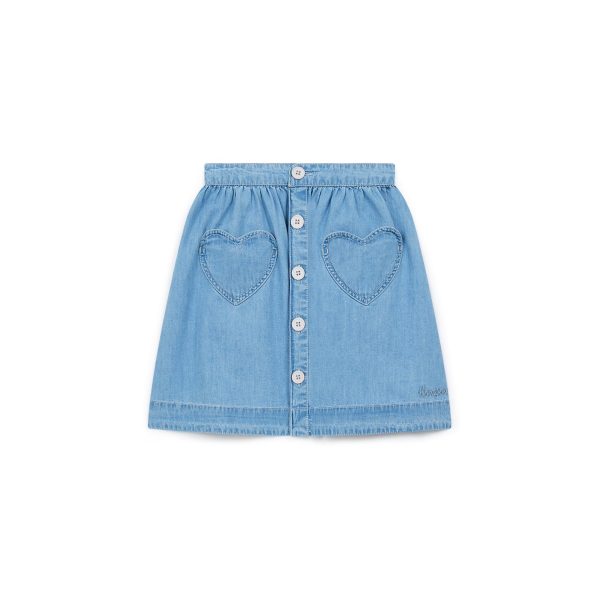 Girls Blue Denim Skirt Hot on Sale