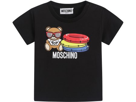 Baby Boys & Girls Black Cotton T-Shirt Online